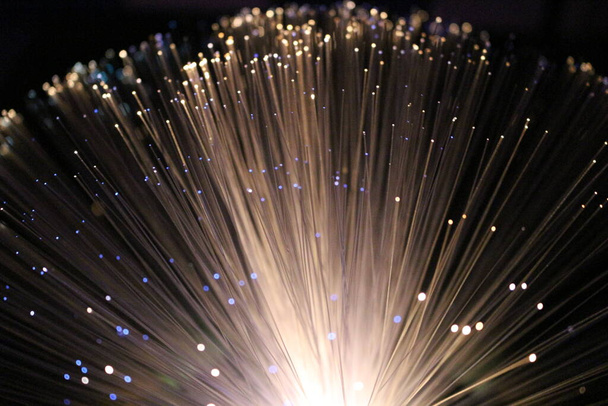 The fiber optic lamp produces suggestive lighting effects - Photo, Image