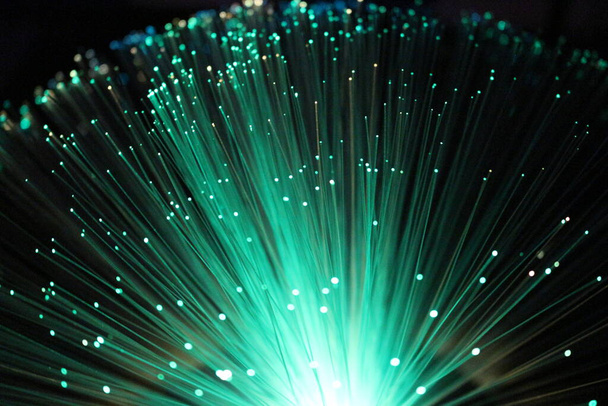 La lampada in fibra ottica produce suggestivi effetti luminosi - Foto, immagini