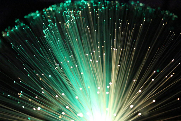 The fiber optic lamp produces suggestive lighting effects - Photo, Image