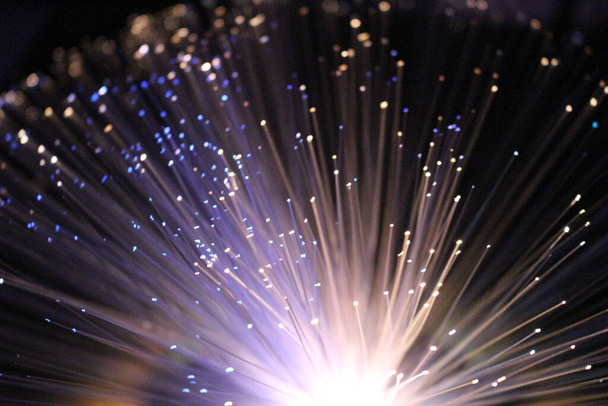 La lampada in fibra ottica produce suggestivi effetti luminosi - Foto, immagini