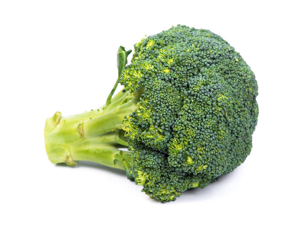 Fresh broccoli in closeup isolated on white background - Fotoğraf, Görsel
