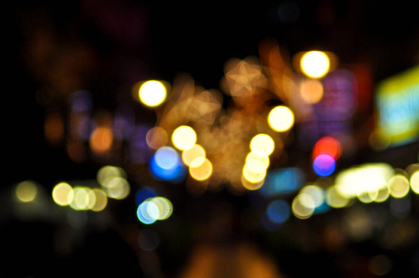 Colorful bokeh from street lights - Photo, Image
