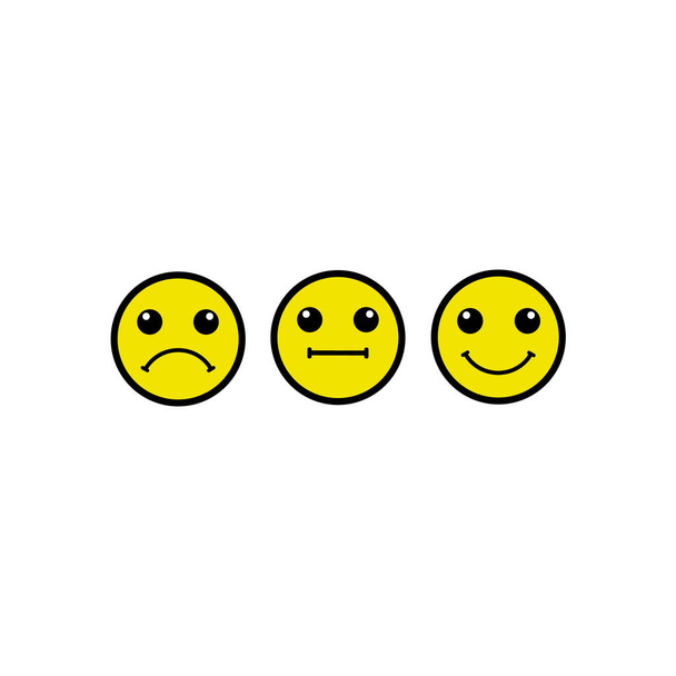 Emoji-Reaktionen. Flacher Design-Stil. - Vektor, Bild