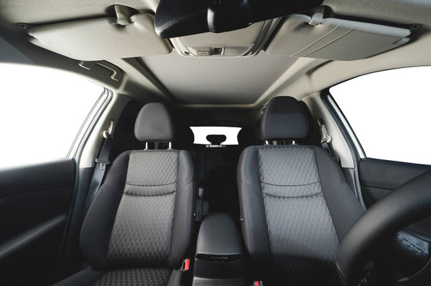 Εμπρόσθιο υφασμάτινο κάθισμα αυτοκινήτου μετωπικής όρασης με μεμονωμένα παράθυρα - Φωτογραφία, εικόνα