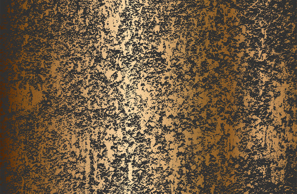 Textura de sobreposição angustiada de concreto rachado dourado, pedra ou asfalto. fundo grunge. ilustração vetorial de meio tom abstrata - Vetor, Imagem