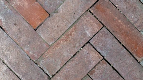 abstract Brick stylebackground, Brick style tile Sidewalk footpath and space for text. - Photo, Image