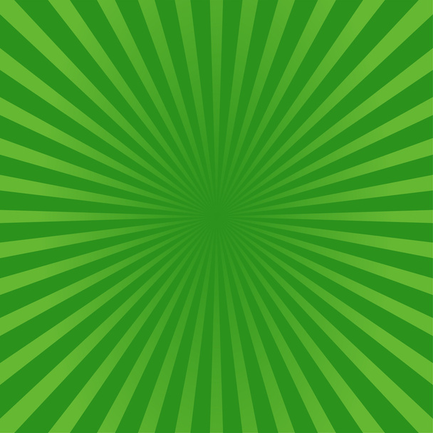 Sunburst style green background - Vector, Image