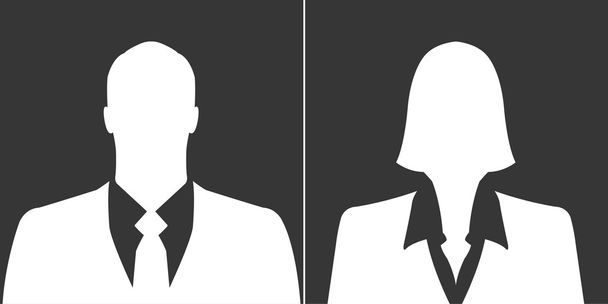 iş adamı ve iş kadını avatar profil resimleri - Vektör, Görsel