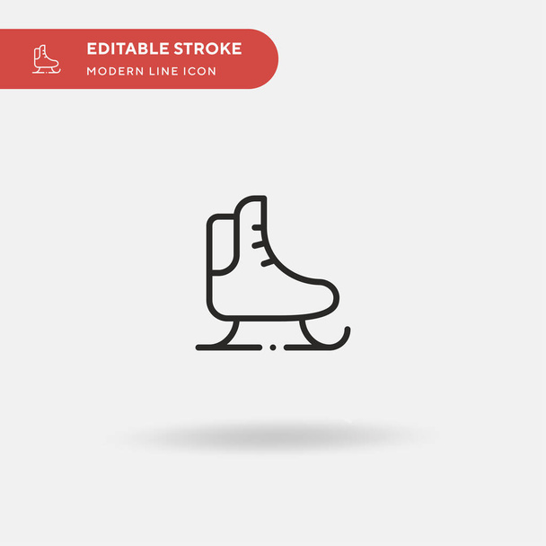 Skates Simple vector icon. Illustration symbol design template for web mobile UI element. Perfect color modern pictogram on editable stroke. Skates icons for your business project - Vector, Image