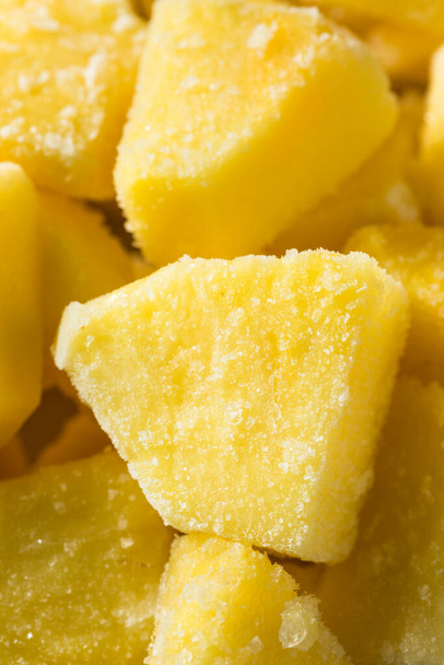 Yellow Organic Frozen Pineapple Slices to Eat - Фото, изображение
