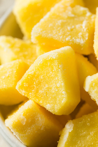 Yellow Organic Frozen Pineapple Slices to Eat - Photo, image
