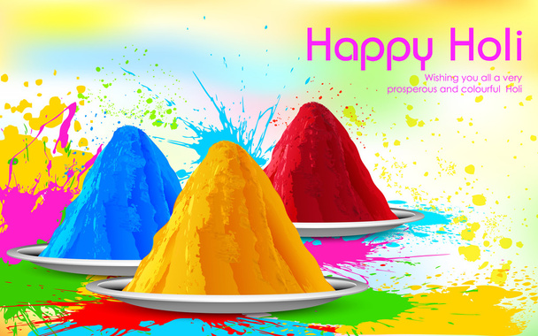Colorido Happy Holi
 - Vetor, Imagem