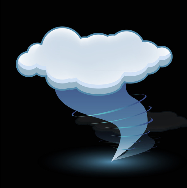 Tornado cloud icon vector - Vektör, Görsel