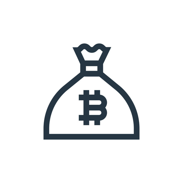 money bag vector icon. money bag editable stroke. money bag linear symbol for use on web and mobile apps, logo, print media. Thin line illustration. Vector isolated outline drawing. - Vector, Image