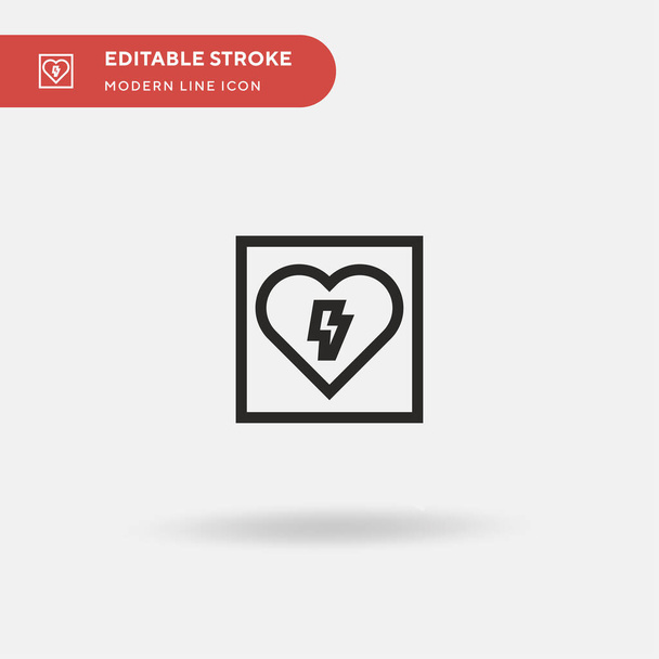 Defibrillator Simple vector icon. Illustration symbol design template for web mobile UI element. Perfect color modern pictogram on editable stroke. Defibrillator icons for your business project - Vector, Image