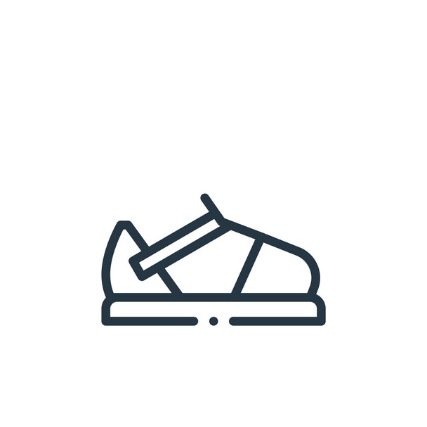 icône vectorielle sandale. sandale course modifiable. symbole linéaire sandale pour une utilisation sur les applications web et mobiles, logo, médias imprimés. Illustration fine. Schéma vectoriel isolé. - Vecteur, image