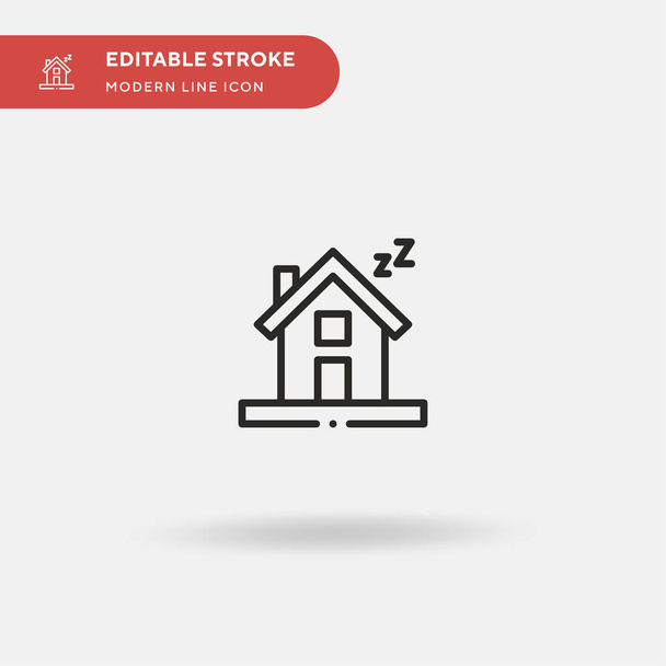 Home Simple vector icon. Illustration symbol design template for web mobile UI element. Perfect color modern pictogram on editable stroke. Home icons for your business project - Vector, Image