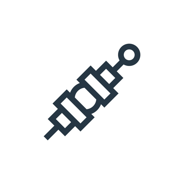 skewer vector icon. skewer editable stroke. skewer linear symbol for use on web and mobile apps, logo, print media. Thin line illustration. Vector isolated outline drawing. - Vector, Image