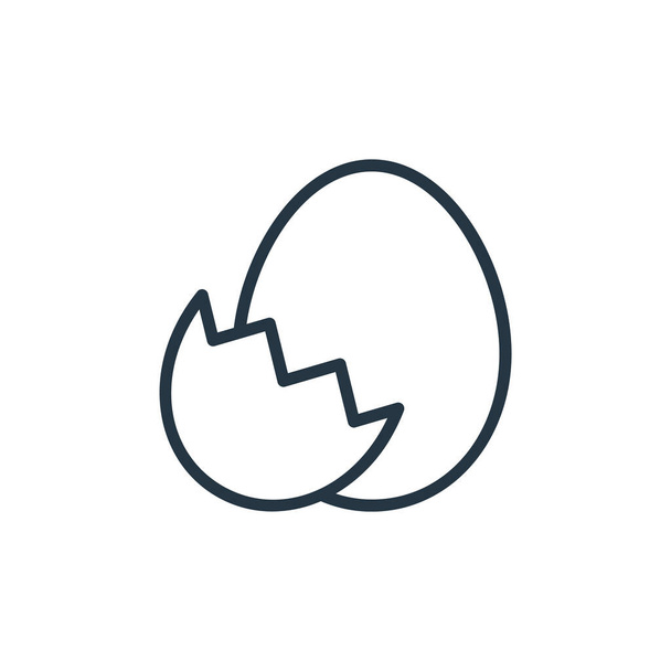 egg shell vector icon. egg shell editable stroke. egg shell linear symbol for use on web and mobile apps, logo, print media. Thin line illustration. Vector isolated outline drawing. - Vector, Image