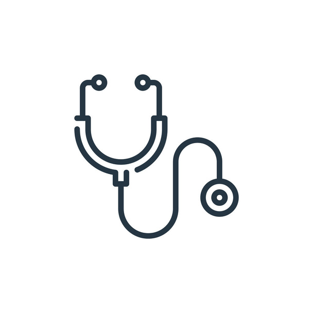 stethoscope vector icon. stethoscope editable stroke. stethoscope linear symbol for use on web and mobile apps, logo, print media. Thin line illustration. Vector isolated outline drawing. - Vector, Image