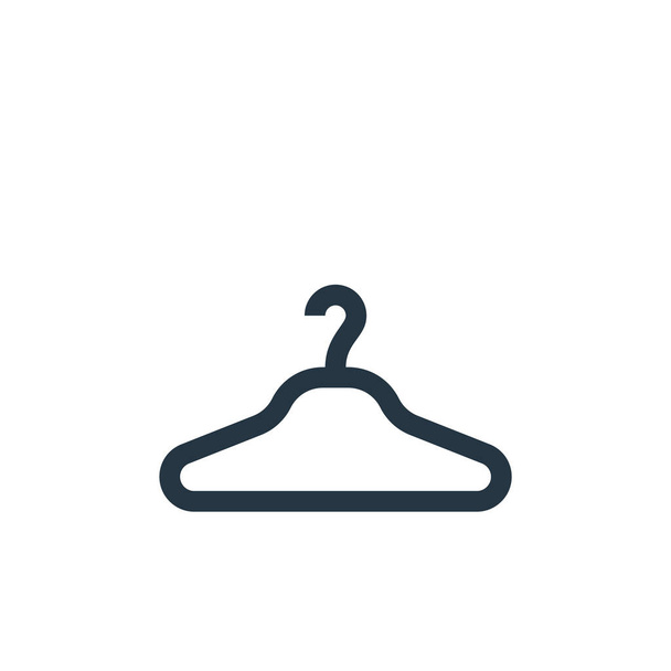 clothes hanger vector icon. clothes hanger editable stroke. clothes hanger linear symbol for use on web and mobile apps, logo, print media. Thin line illustration. Vector isolated outline drawing. - Vector, Image