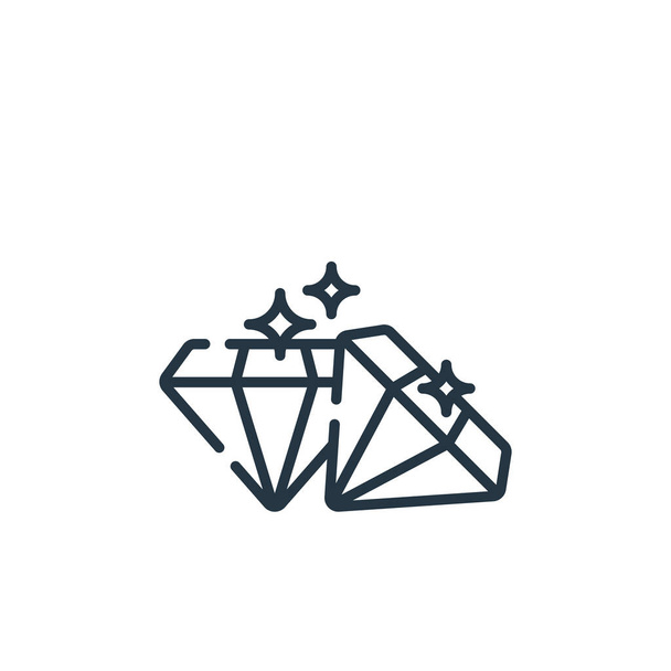 diamantvectoricoon. diamant bewerkbare beroerte. diamantlineair symbool voor gebruik op web- en mobiele apps, logo, printmedia. Dunne lijn illustratie. Vector geïsoleerde schets. - Vector, afbeelding