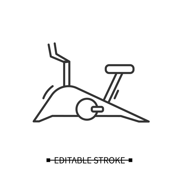 Stationary bike icon. Home gym cycling or spinning machine simple vector illustration - Vector, Image