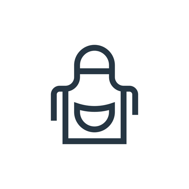 apron vector icon. apron editable stroke. apron linear symbol for use on web and mobile apps, logo, print media. Thin line illustration. Vector isolated outline drawing. - Vector, Image