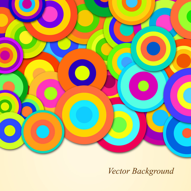 Abstract Colorful Circles Background - ベクター画像