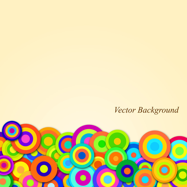 Abstract Colorful Circles Background - Vector, Image