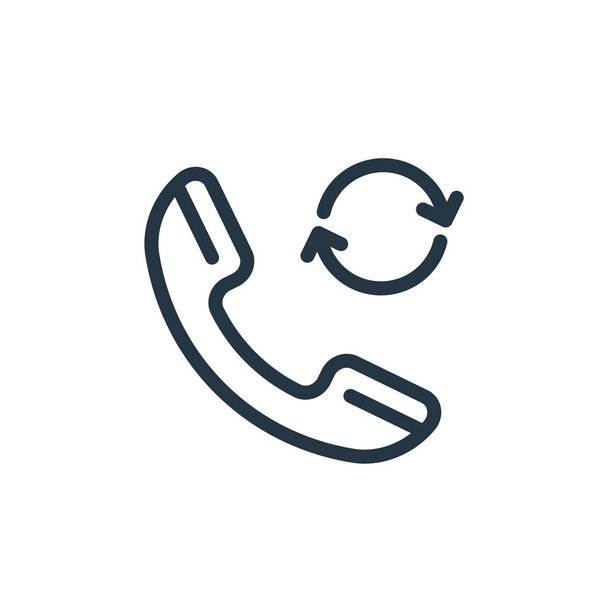 phone vector icon. phone editable stroke. phone linear symbol for use on web and mobile apps, logo, print media. Thin line illustration. Vector isolated outline drawing. - Vector, Image