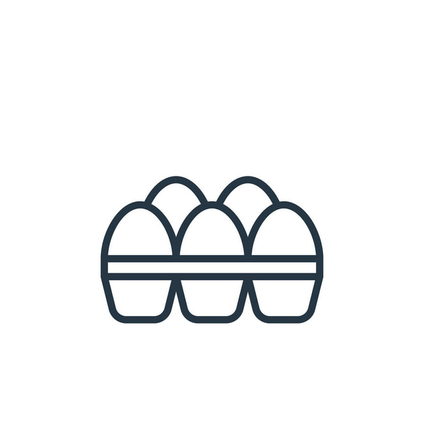 Eier-Vektorsymbol. Eier editierbar Schlaganfall. Eier lineares Symbol für den Einsatz in Web und mobilen Apps, Logo, Printmedien. Dünnschichtillustration. Vektor isolierte Umrisszeichnung. - Vektor, Bild