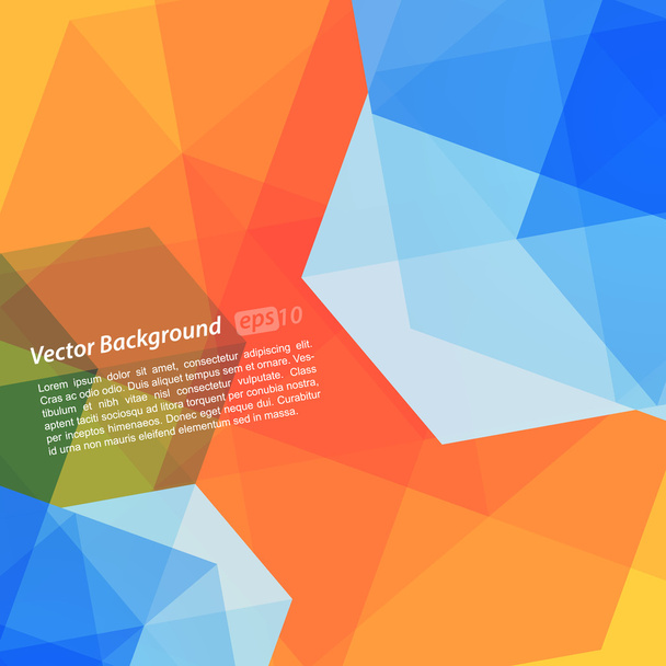 Orange And Blue Abstract Geometrical Background - Vector, Image