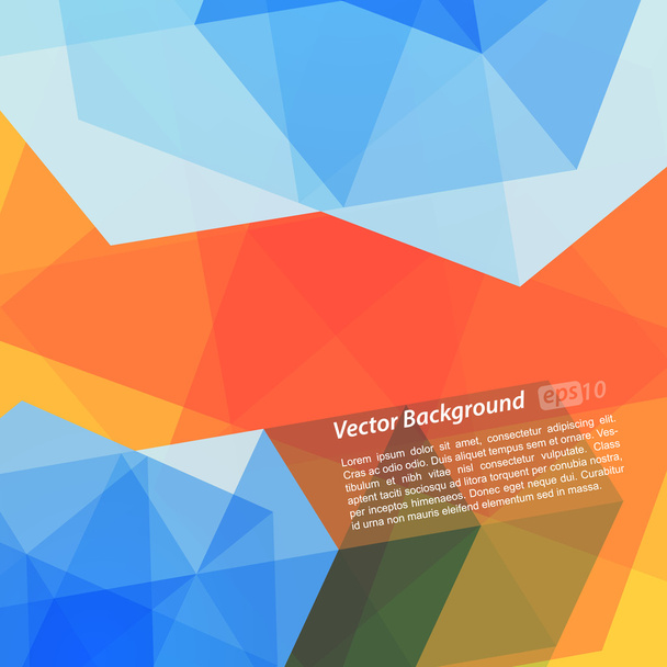 Orange And Blue Abstract Geometrical Background - Vector, Image
