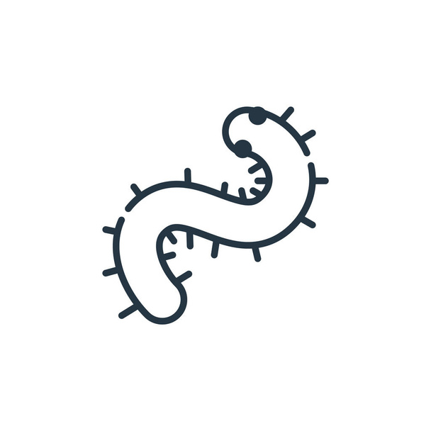 centipede vector icon. centipede editable stroke. centipede linear symbol for use on web and mobile apps, logo, print media. Thin line illustration. Vector isolated outline drawing. - Vector, Image