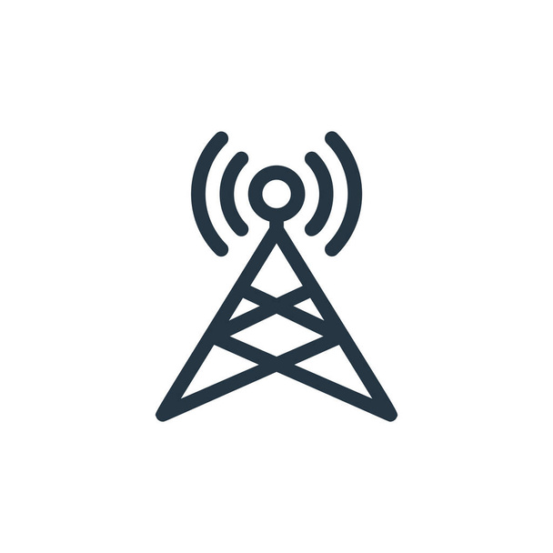 antenna vector icon. antenna editable stroke. antenna linear symbol for use on web and mobile apps, logo, print media. Thin line illustration. Vector isolated outline drawing. - Vector, Image