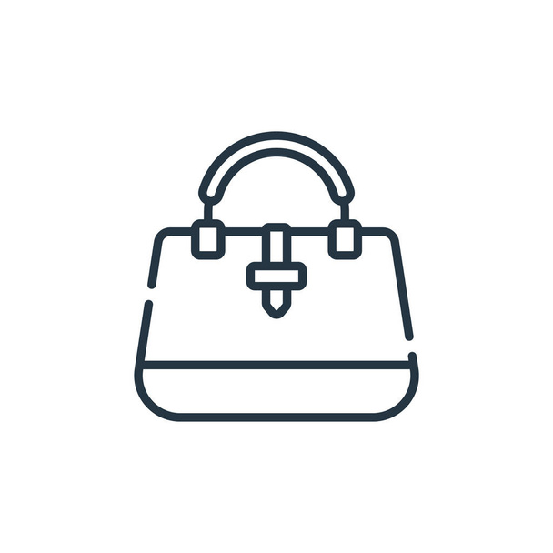 handbag vector icon. handbag editable stroke. handbag linear symbol for use on web and mobile apps, logo, print media. Thin line illustration. Vector isolated outline drawing. - Vector, Image