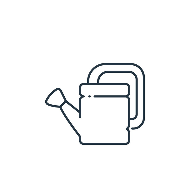 watering can vector icon. watering can editable stroke. watering can linear symbol for use on web and mobile apps, logo, print media. Thin line illustration. Vector isolated outline drawing. - Vector, Image