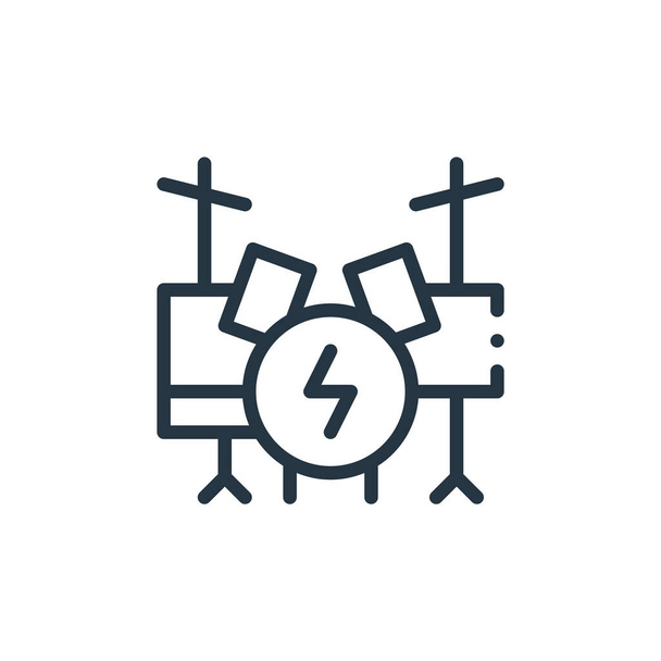 drum set vector icon. drum set editable stroke. drum set linear symbol for use on web and mobile apps, logo, print media. Thin line illustration. Vector isolated outline drawing. - Vector, Image