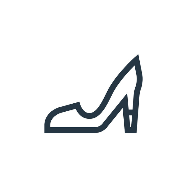 high heels vector icon. high heels editable stroke. high heels linear symbol for use on web and mobile apps, logo, print media. Thin line illustration. Vector isolated outline drawing. - Vector, Image