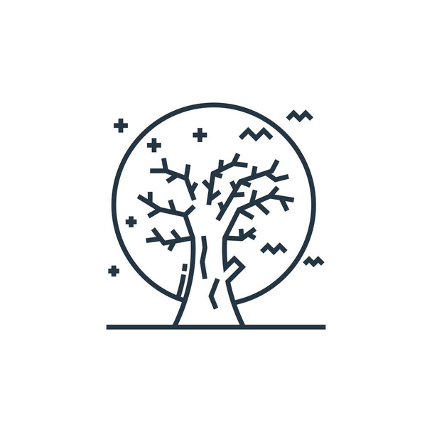 Vektorsymbol für tote Bäume. toter Baum editierbarer Schlaganfall. Lineares Symbol für tote Bäume zur Verwendung auf Web- und mobilen Apps, Logo, Printmedien. Dünnschichtillustration. Vektor isolierte Umrisszeichnung. - Vektor, Bild