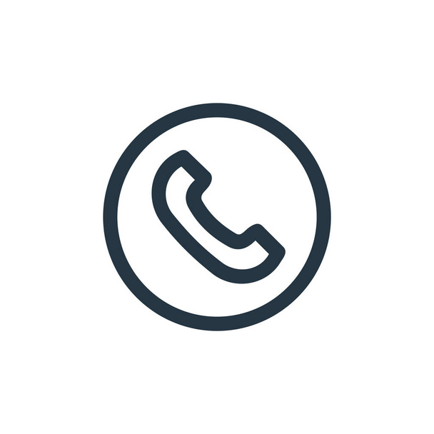 phone call vector icon. phone call editable stroke. phone call linear symbol for use on web and mobile apps, logo, print media. Thin line illustration. Vector isolated outline drawing. - Vector, Image