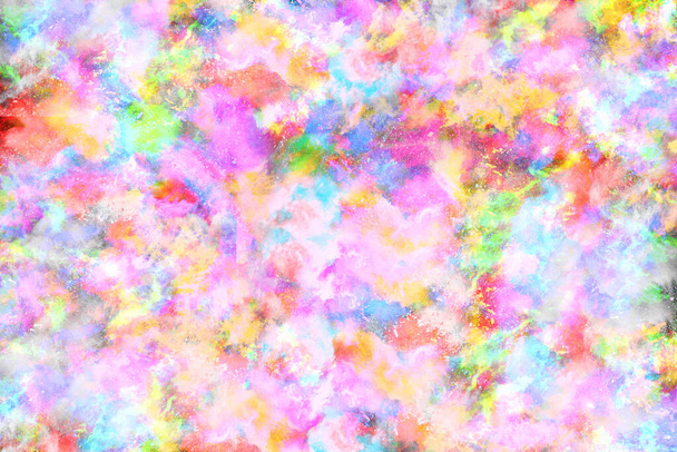 abstract poeder gespetterde achtergrond. Kleurrijke poeder explosie op witte achtergrond. Gekleurde wolk. Kleurrijk stof explodeert. Verf Holi. - Foto, afbeelding