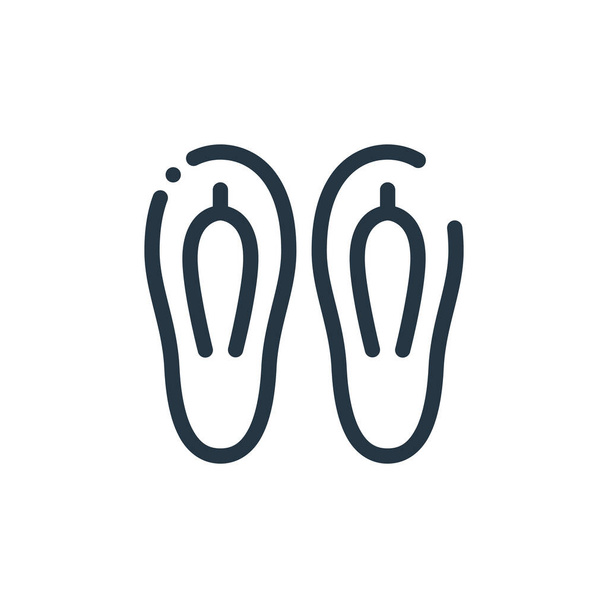 icona del vettore dei sandali. sandali modificabili ictus. sandali simbolo lineare per l'uso su applicazioni web e mobili, logo, supporti di stampa. Illustrazione linea sottile. Schema isolato vettoriale. - Vettoriali, immagini