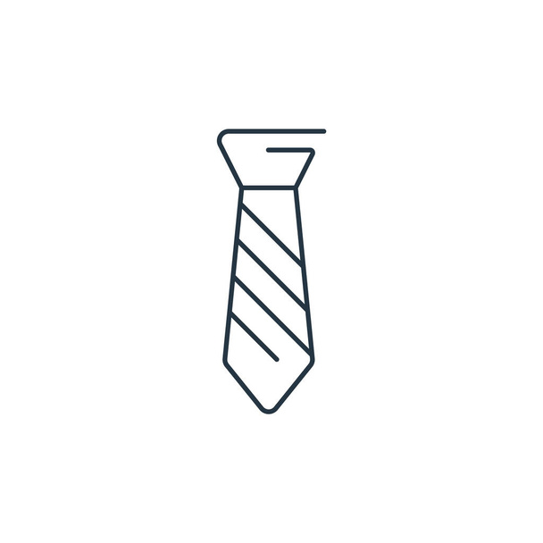 stropdas vector icoon. een aanpasbare stropdas. stropdas lineair symbool voor gebruik op web en mobiele apps, logo, printmedia. Dunne lijn illustratie. Vector geïsoleerde schets. - Vector, afbeelding