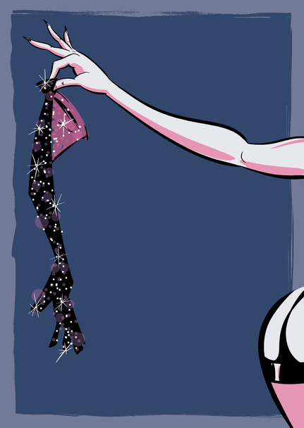 burleske pin-up karakter illustratie - Vector, afbeelding