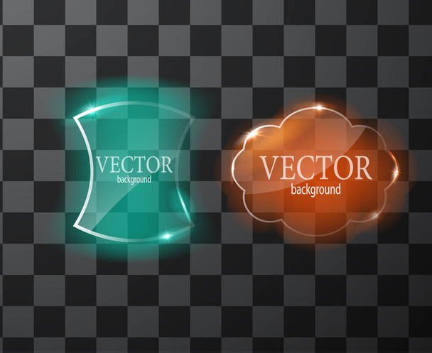 Glass vector button plane. Easy editable background - Vetor, Imagem