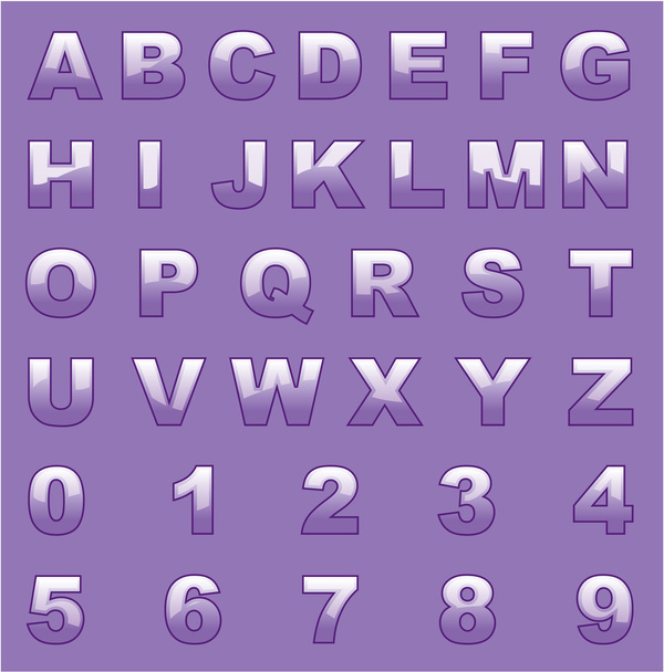 Purple letters - Vector, Imagen