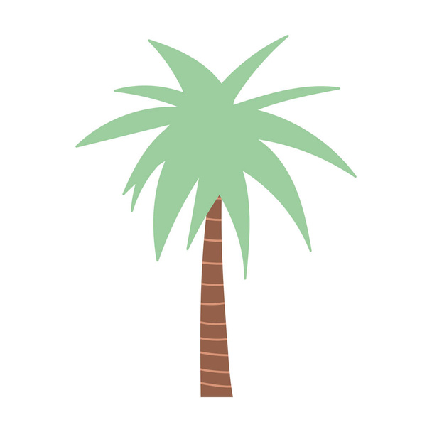 tropische Palme Karikatur isolierte Design-Ikone - Vektor, Bild
