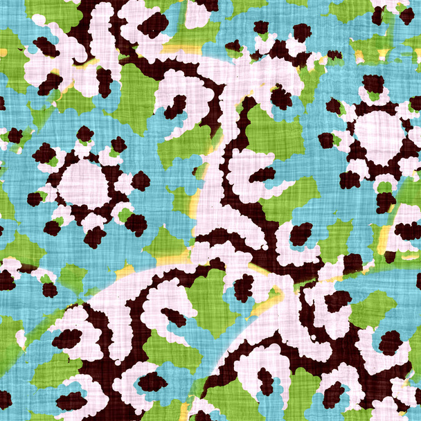 Ретро бесшовные брошенные цветочные глюки ромашки рисунок. Современные печатные плотные цветы тканые льняные текстуры фон. Винтажные серые украшения 1950-х годов повсюду в печати. Смелый красочный графический ткань текстиль
 - Фото, изображение